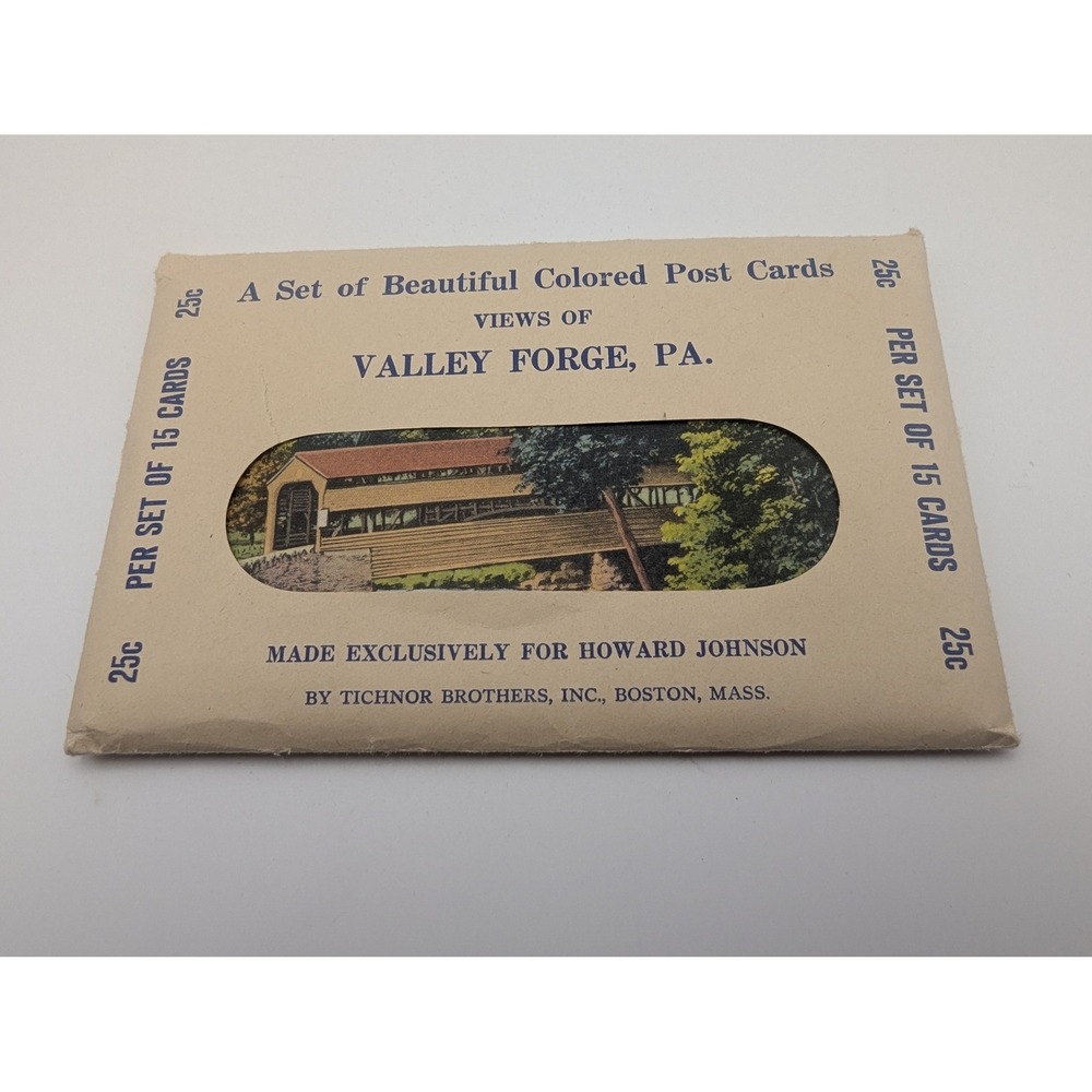 Vintage Valley Forge PA Postcard 15 pcs Howard Johnson Tichnor Brothers Boston